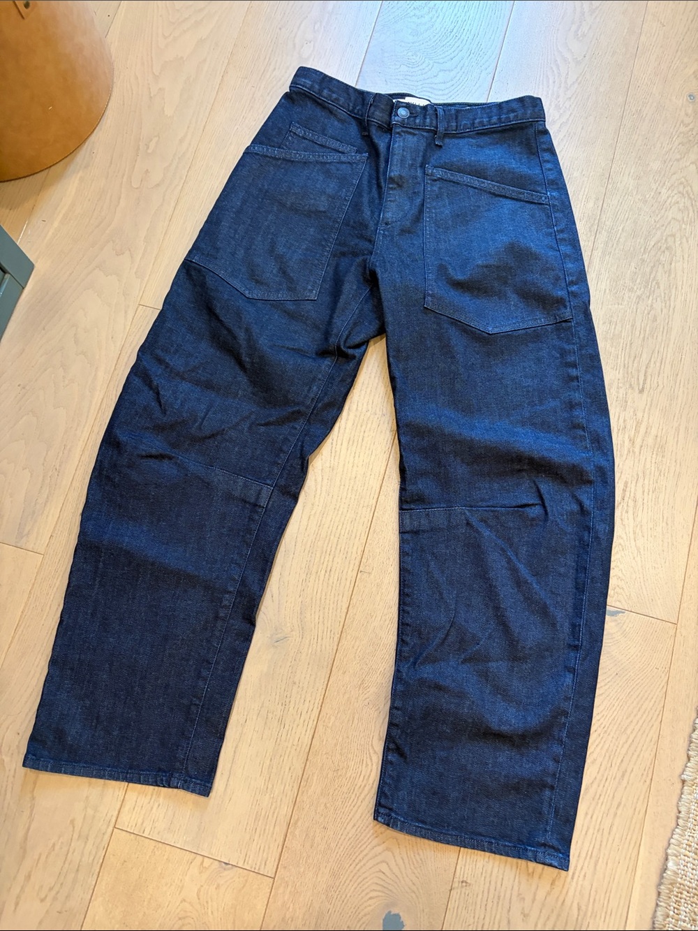 Nili Lotan Dark Indigo Cropped Utility Jeans
